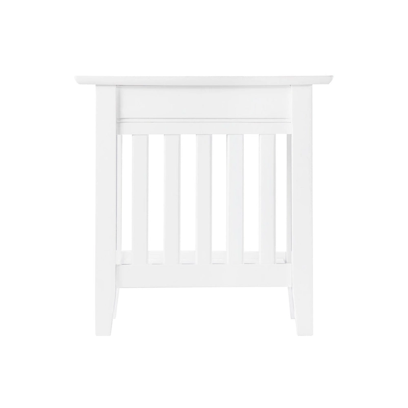 AFI Mission Chair Side Table Set of 2 with Built-in Charger