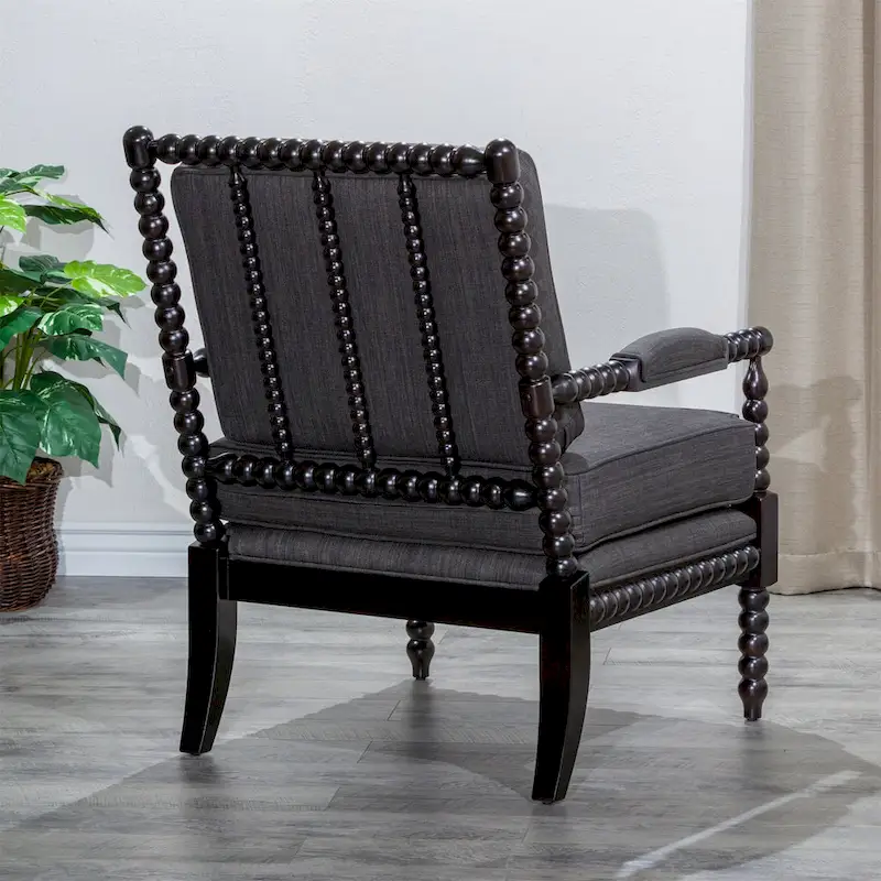 Spindle Fabric Arm Chair