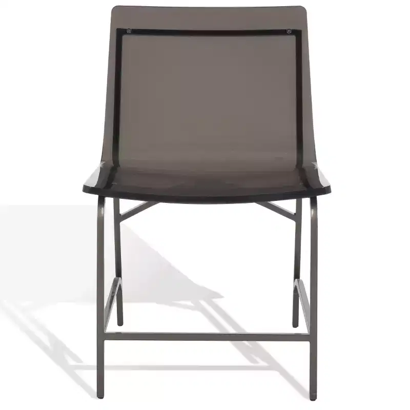 Bryant Acrylic Dining Chair (Set of 2) - SFV2566 - Smoke Grey/Gunmetal - Safavieh Couture