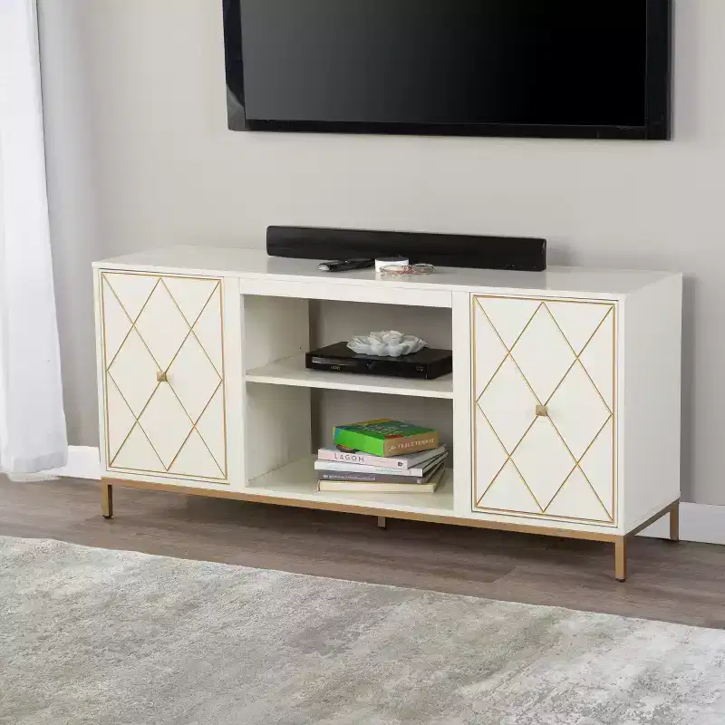 Marradi Media Console with Storage - Off-White - SEI