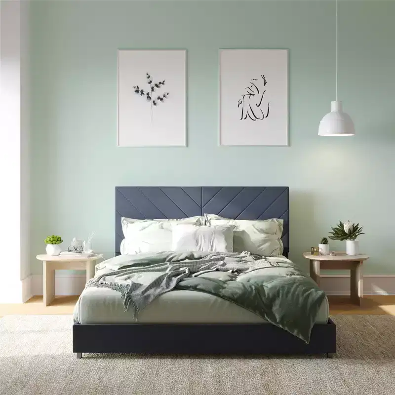 DHP Paxson Upholstered Bed with USB Charging Port
