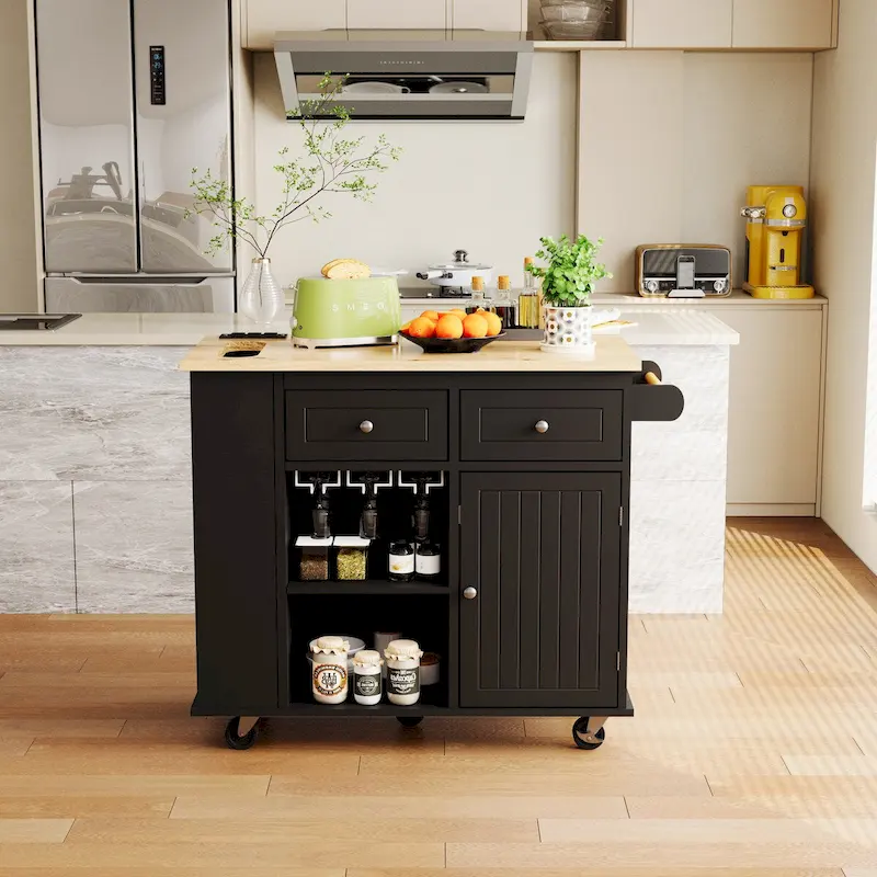 Kitchen Island with Power Outlet
