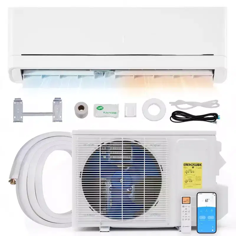 AMERLIFE 12,000 BTU Mini Split Air Conditioner with Heat Pump, 220V Inverter, WiFi Control, 750 Sq Ft Coverage