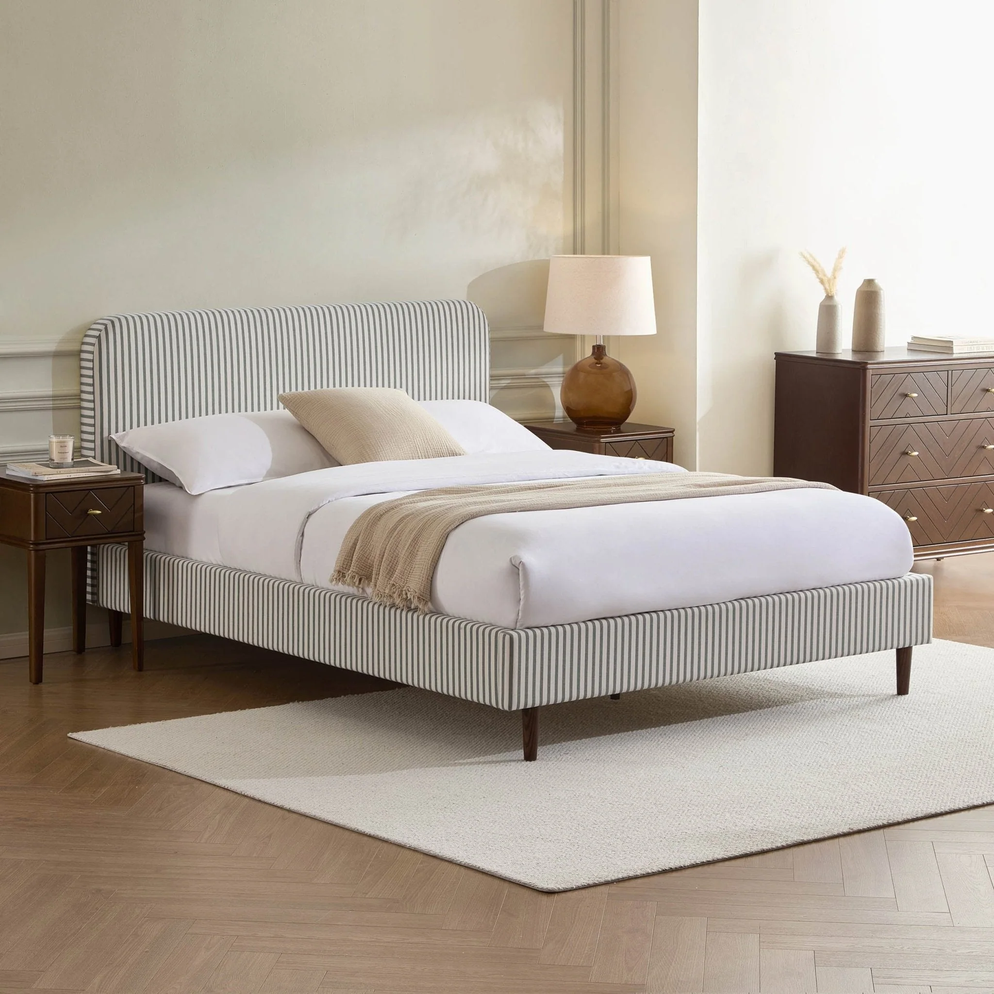 Bed - Sage Stripe