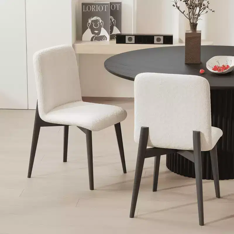 Dining Chair with Natural Wood Legs for Kitchen and Dining Area