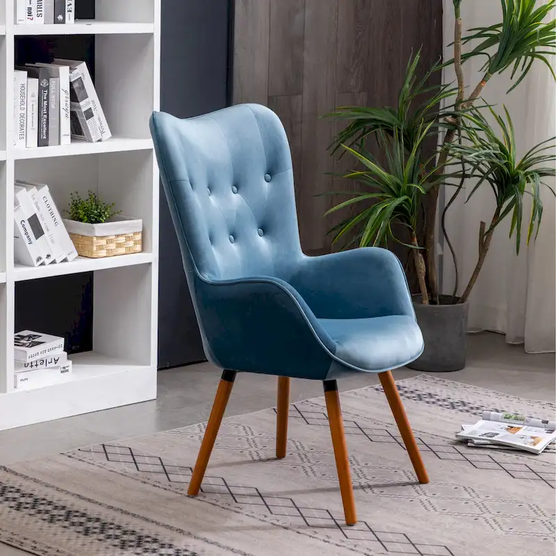 Carson Carrington Arvika Button-tufted High-back Velvet Accent Chair