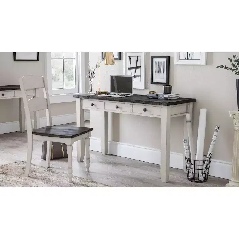 Jofran,Madison County Rustic Reclaimed Solid Wood Farmhouse USB Charging Desk