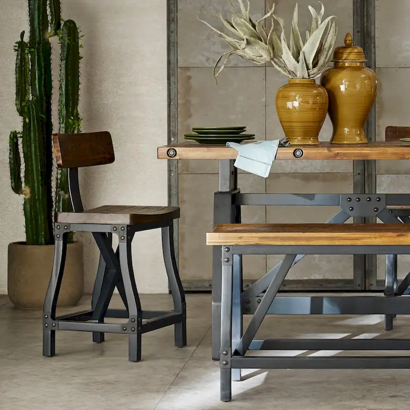 Upholstered Counter Stool with Back – Modern Bar Seating