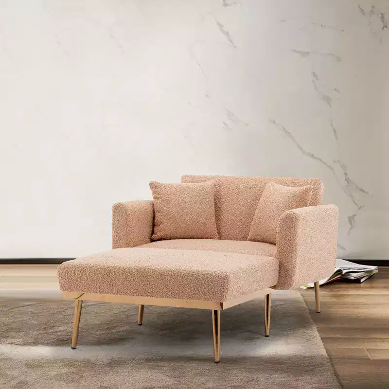 Modern Accent Chair, Fashionable and Classic Style Chaise Accent Chair for Living Room and Hotel Bed Room