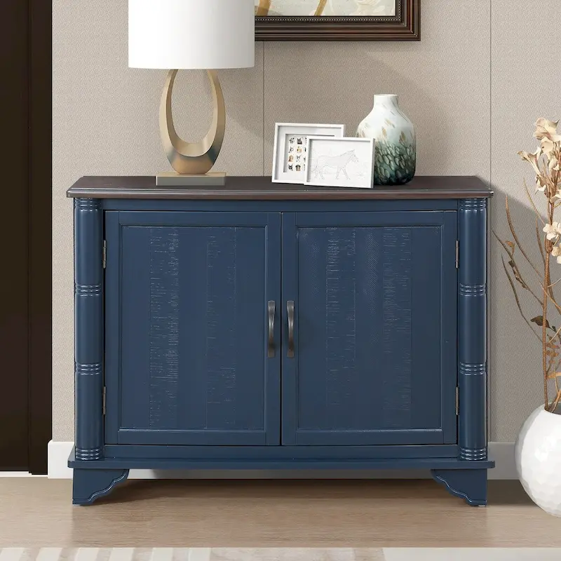 40Console Table with Storage Shelf,Retro Entryway Table with Adjustable Storage Shelf,Sofa Couch Table for Hallway