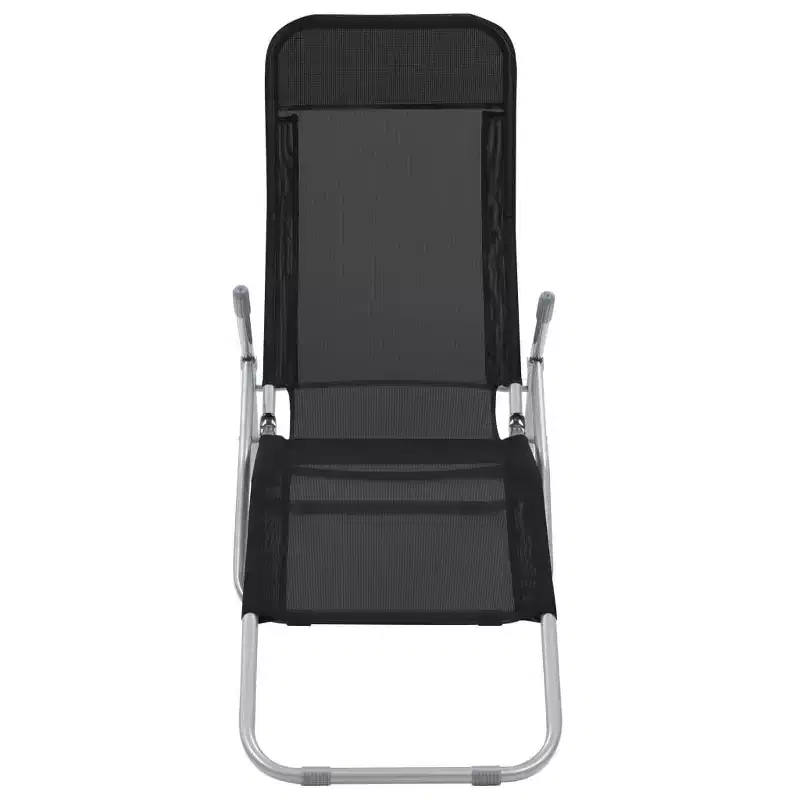 vidaXL Sun Lounger Set of 2 Powder-coated steel, Textilene Standard