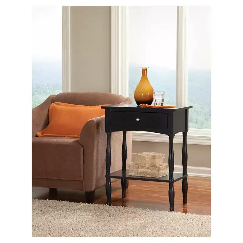 Shaker Cottage End Table with Drawer and Shelf - Alaterre Furniture