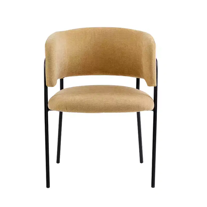 Christopher Knight Home Nest Modern Upholstered Dining Chairs with Metal Frame (Set of 2)