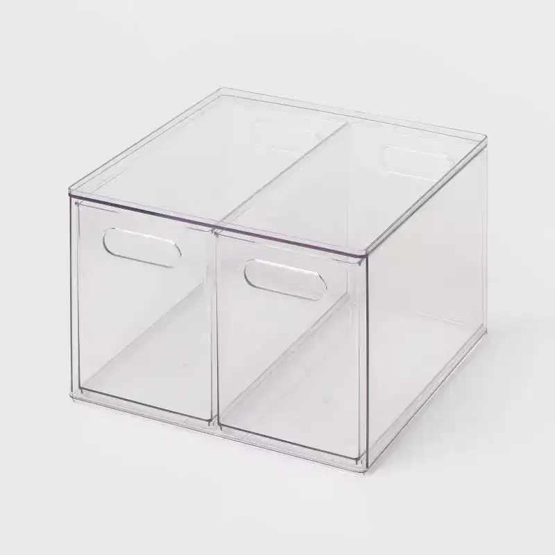 All Purpose 2 Drawer Storage Clear