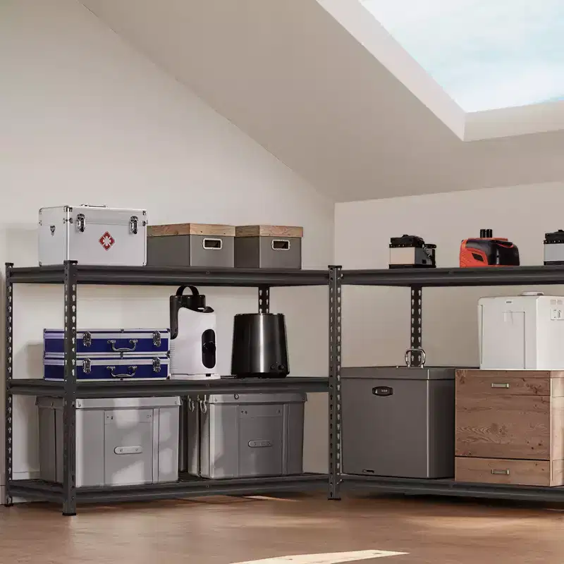 VEVOR Storage Shelves, 2500 lbs, 5 Tier Heavy Duty Garage Shelving, 18 D x 48 W x 72 H Adjustable Metal Shelves, Black