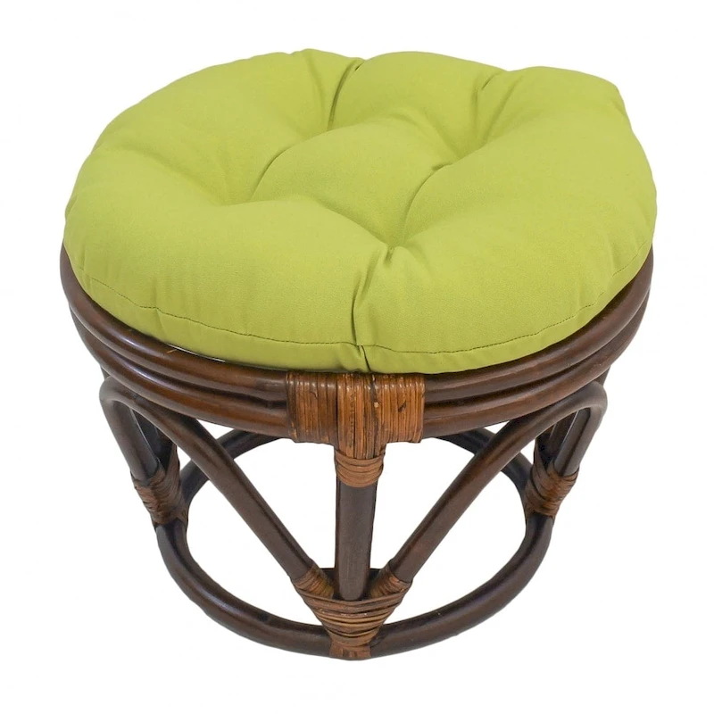 Bali 18-inch Footstool with Twill Cushion