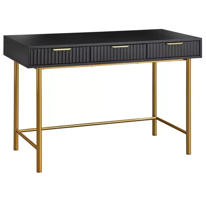 Lifestorey Russo 3 Drawer Modern Glam Desk