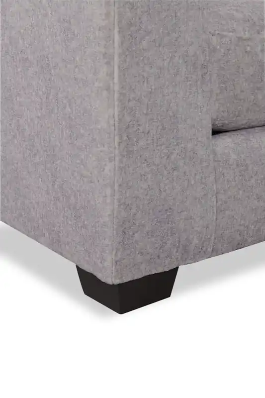 Made in Canada 67 Chenille and Faux Fur Fabric Loveseat with Removable Cushions - Plush Paloma Grey