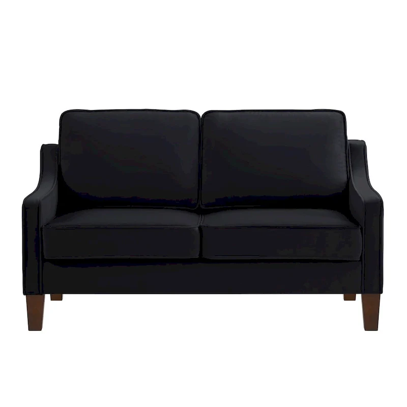 Velvet Loveseat Sofa with Square Arms, 51.5