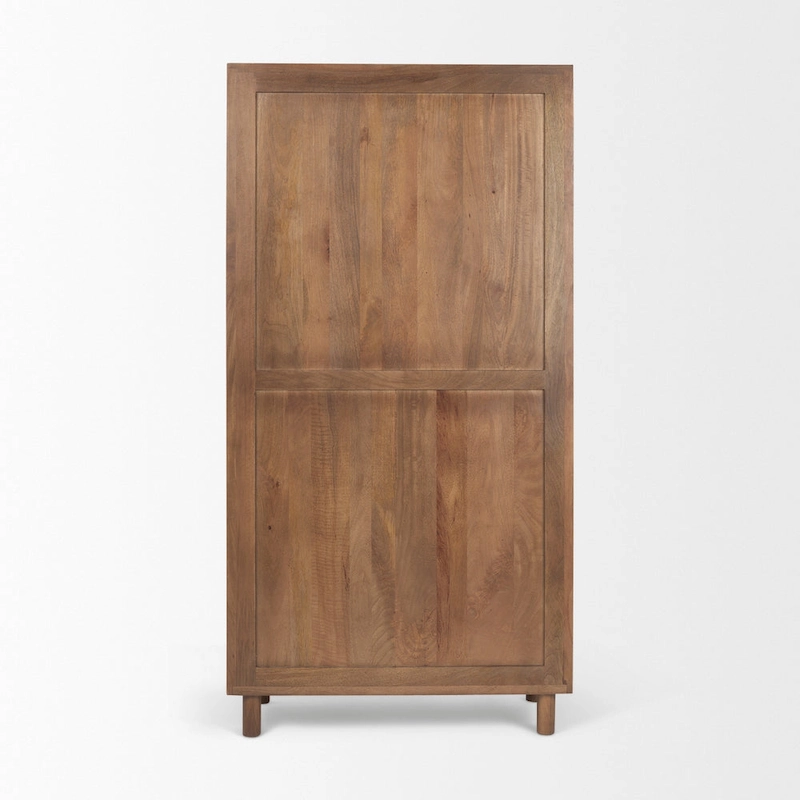 Astrid Medium Brown Solid Wood Armoire Cabinet - 38.8L x 19.8W x 68.5H