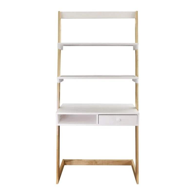 Freestanding Ladder Desk with Drawer with Solid American Hardwood