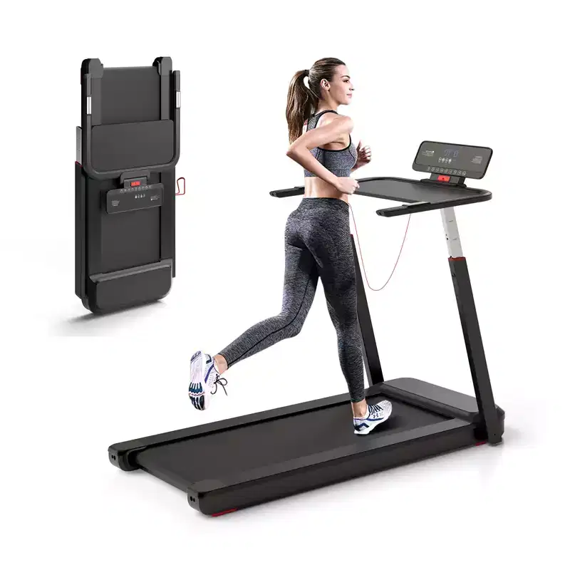 Gymax Folding Treadmill Max 3HP Walking Running Jogging Exercise Machine w/ LED Display Height Adjustable Handrail Dual Bluetooth Speaker