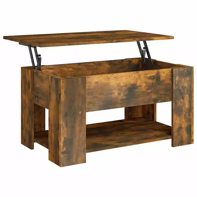Coffee Table Smoked oak Engineered wood 31.1 x 19.3 x 16.1 in