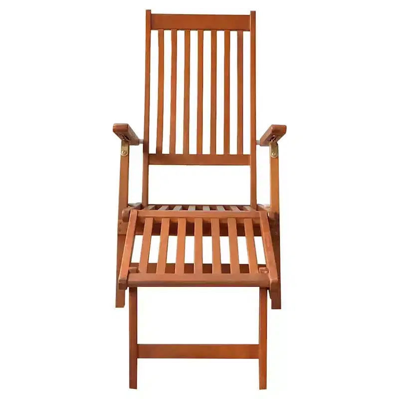 vidaXL Deck Chair Solid Acacia wood Standard Foldable Deck Chair