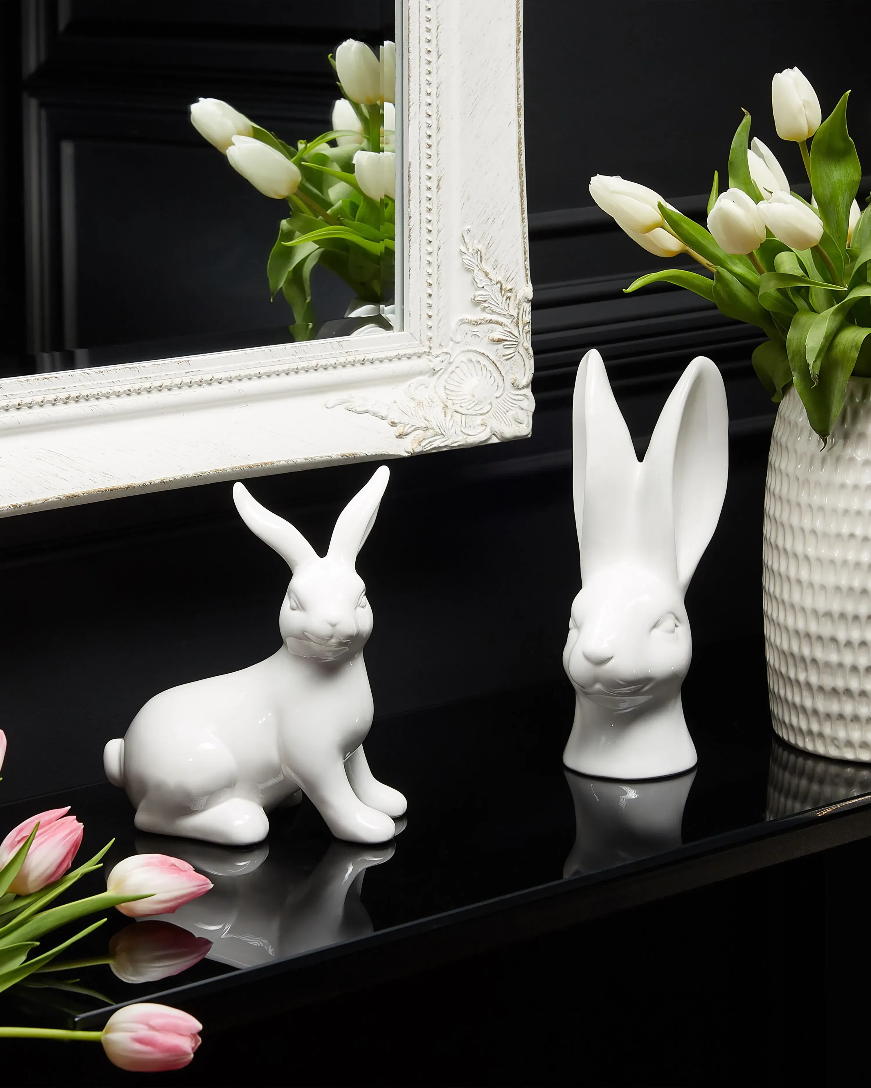 Accessorio decorativo Coniglio Ceramica Bianco