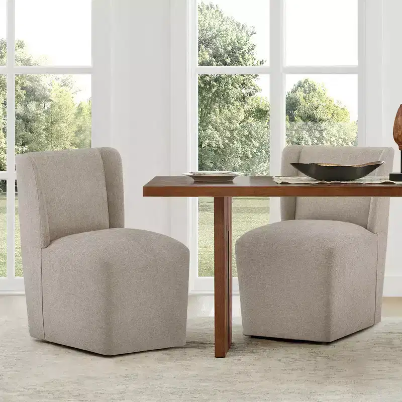 Modern Dining Chair with Casters