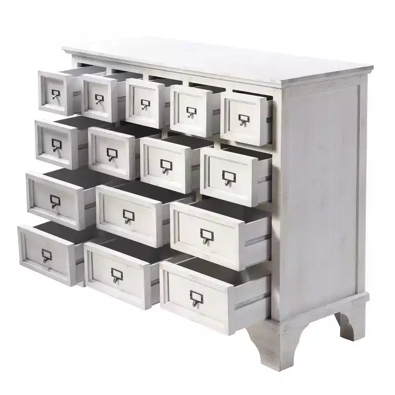 Apothecary Cabinet with 15 Drawers White - Stylecraft