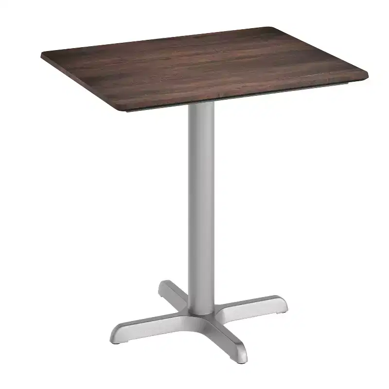 Flash Furniture Acadia Indoor Outdoor Tabletop with TopGuard HPL Technology and Cast Iron Bistro Table Base