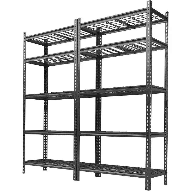 5 Tier Metal Storage Shelving Unit, 2000 LBS Capacity Adjustable Rack for Garage, Kitchen, Bathroom & Warehouse