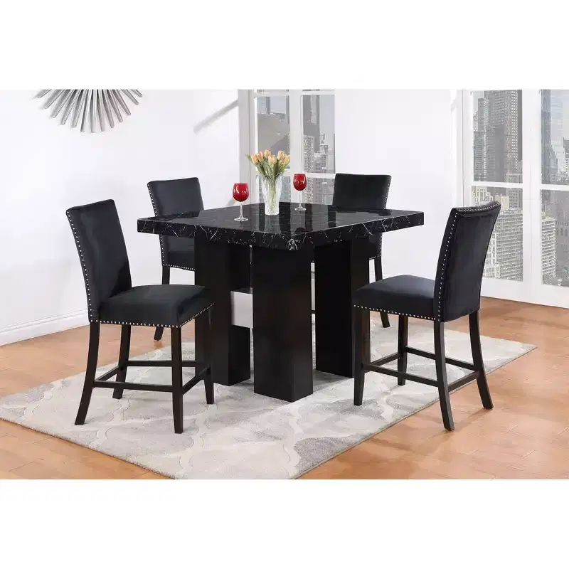 Okak Solid Wood Dining Table Kitchen Table 48 Square Bar Table for Dining Room Living Room Apartment Restaurant
