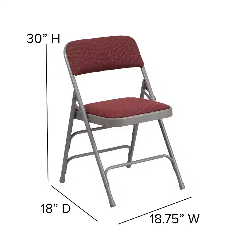 2-Pack Home & Office Party Events Fabric Padded Metal Folding Chair