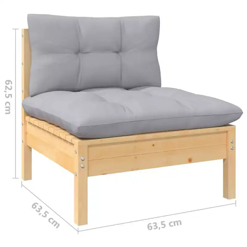vidaXL Garden Lounge Set with and Cushions