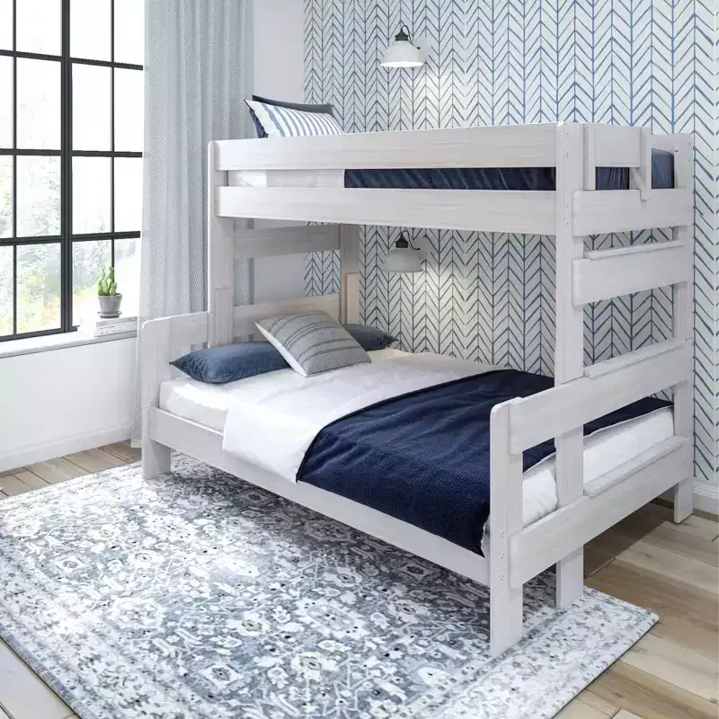 Twin over Full Bunk Bed – Solid Pine Wood, 78.5