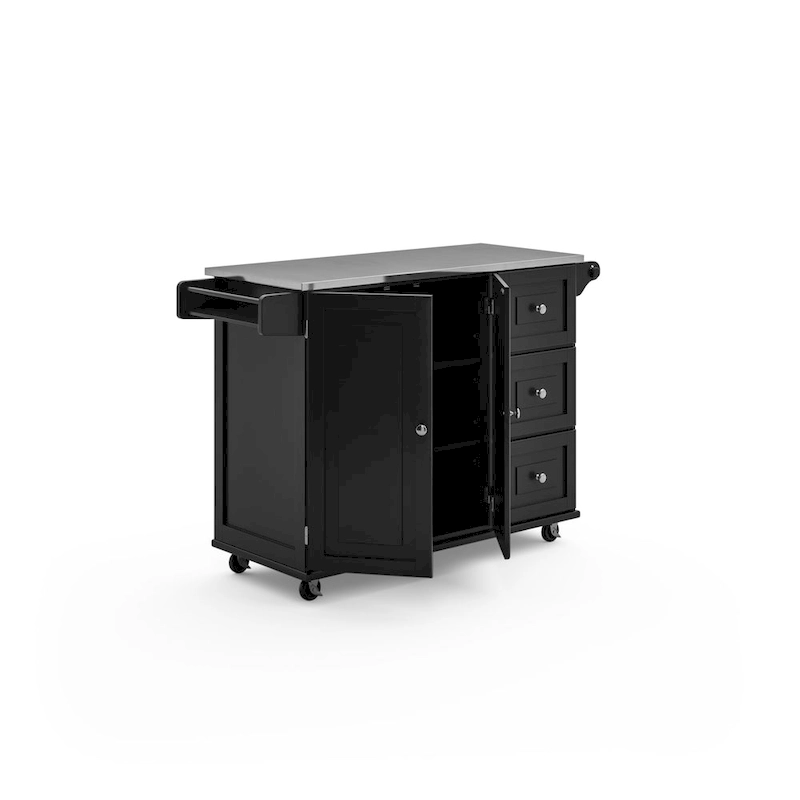 Dolly Madison Kitchen Cart with Stainless Steel Top by Homestyles