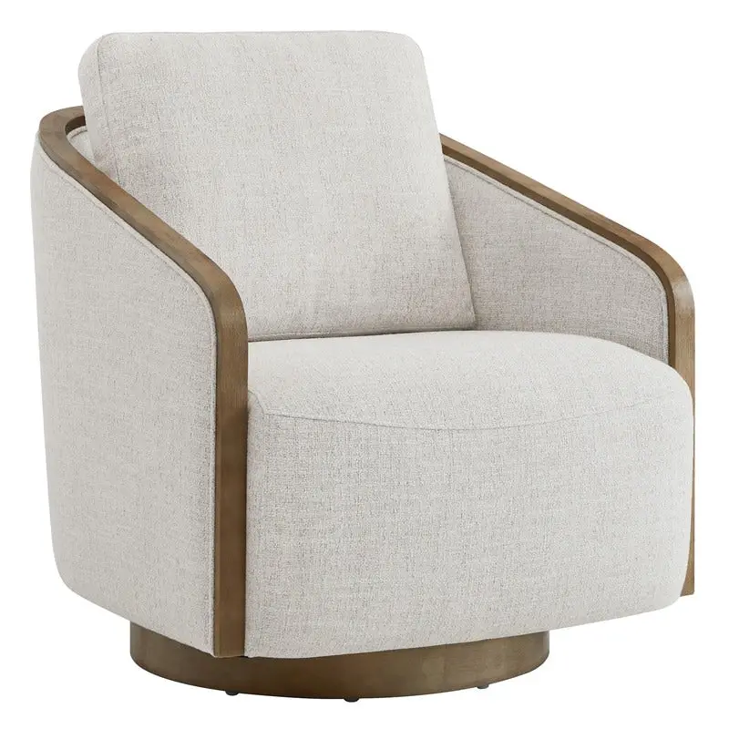Skyler Modern Upholstered Living Room Swivel Bucket Accent Chair