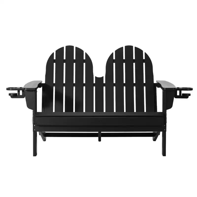 WestinTrends St. Augustine Outdoor Patio 49 HDPE Folding Adirondack Garden Bench