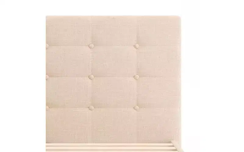 Zinus King Ibidun Upholstered Platform Bed Frame Light Brown: Steel Frame, No Box Spring Needed, Easy Care