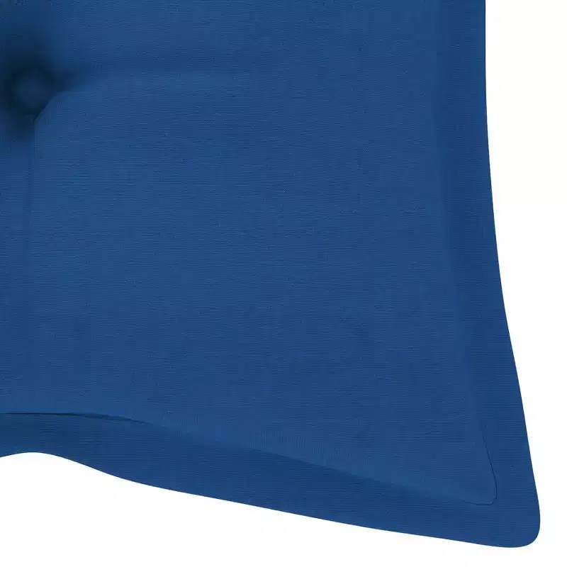vidaXL Garden Bench Blue, Natural Bamboo Bamboo and 100% Polyester Medium