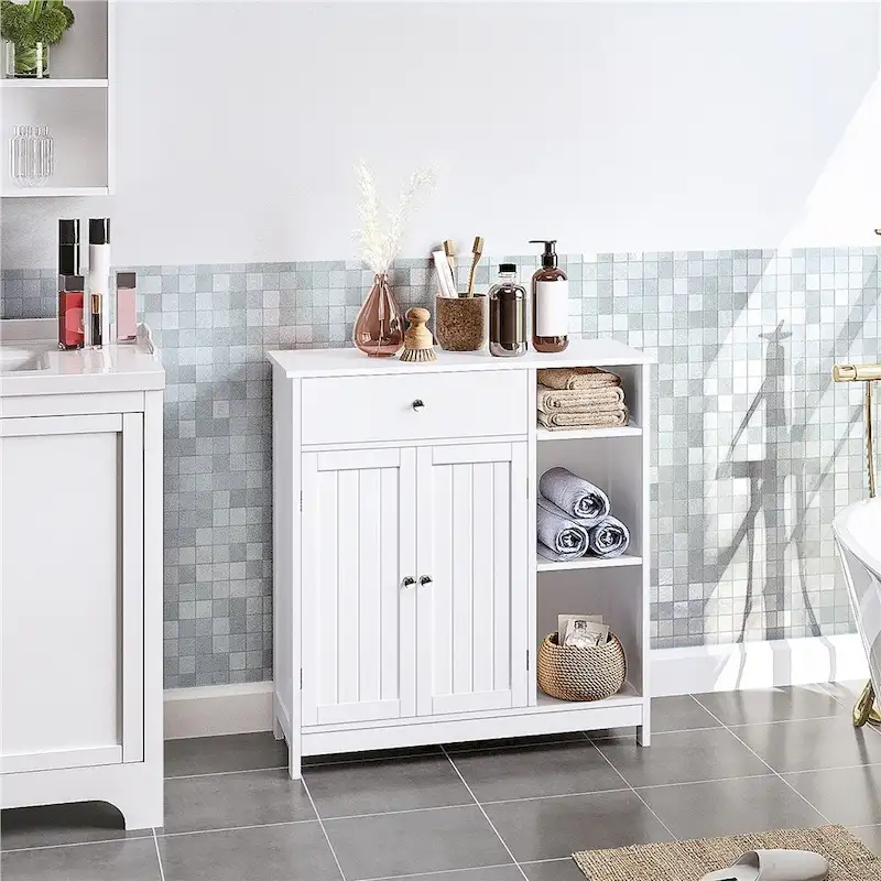 Yaheetech Free-Standing Bathroom Floor Cabinet with Adjustable Drawer