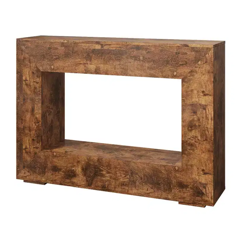 Console Table with Open Shelf for Entryway or Living Room, Rustic Brown