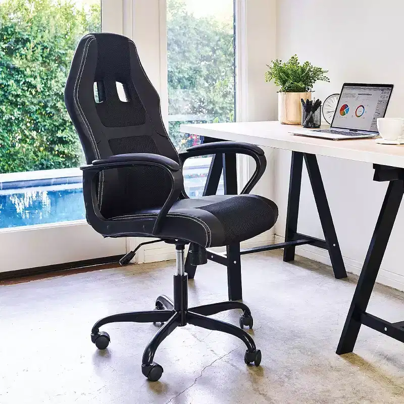 Office Chair PC Gaming Chair Desk Chair PU Leather Executive Computer Chair with Lumbar Support for Women & Men