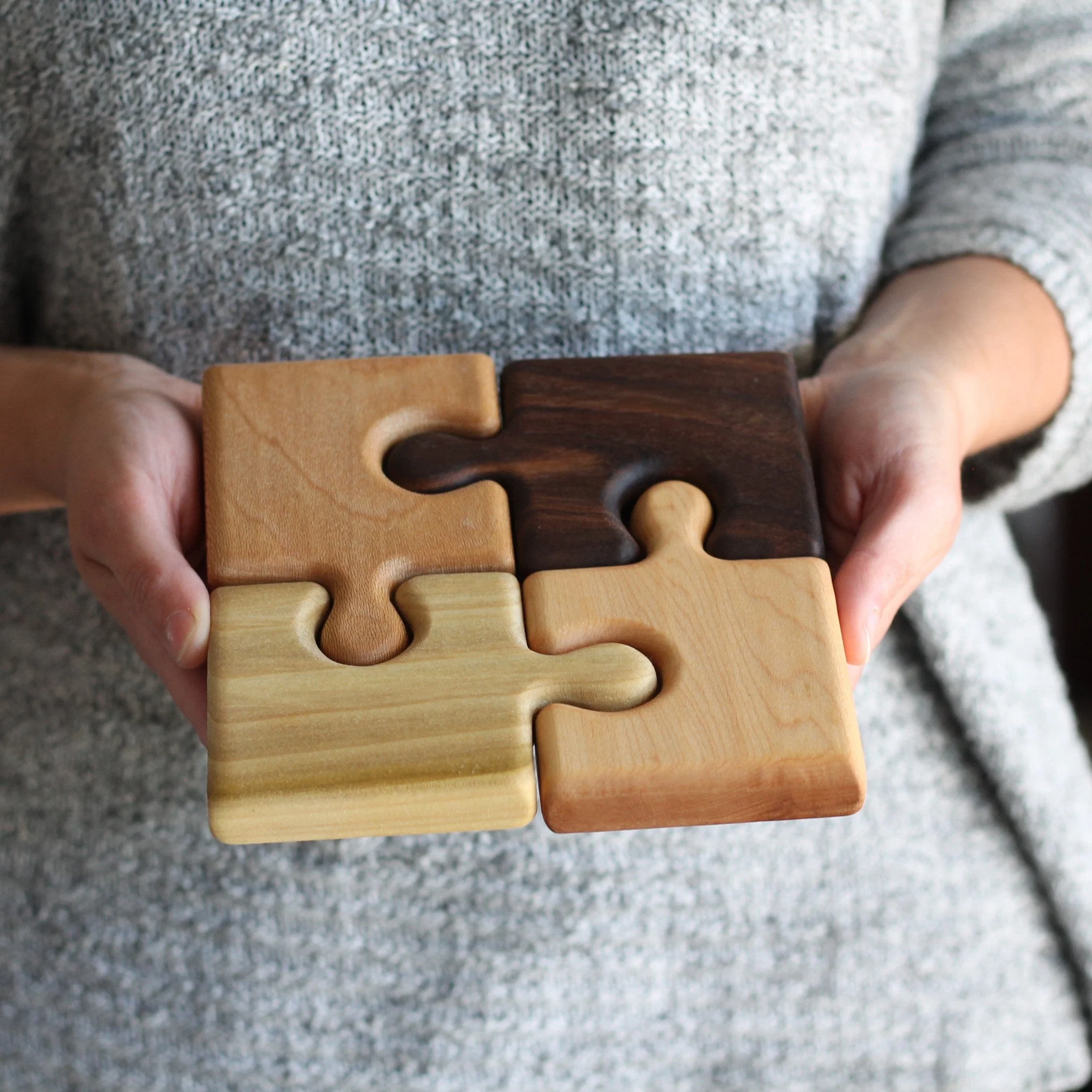 Handmade Wooden Puzzle Trivet