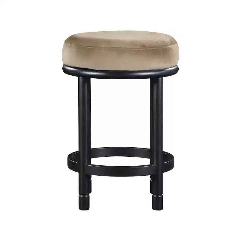Meridian Furniture,Monette Beige Velvet Counter Stool