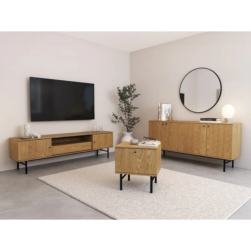 63 Wide Sideboard with Geometric Design