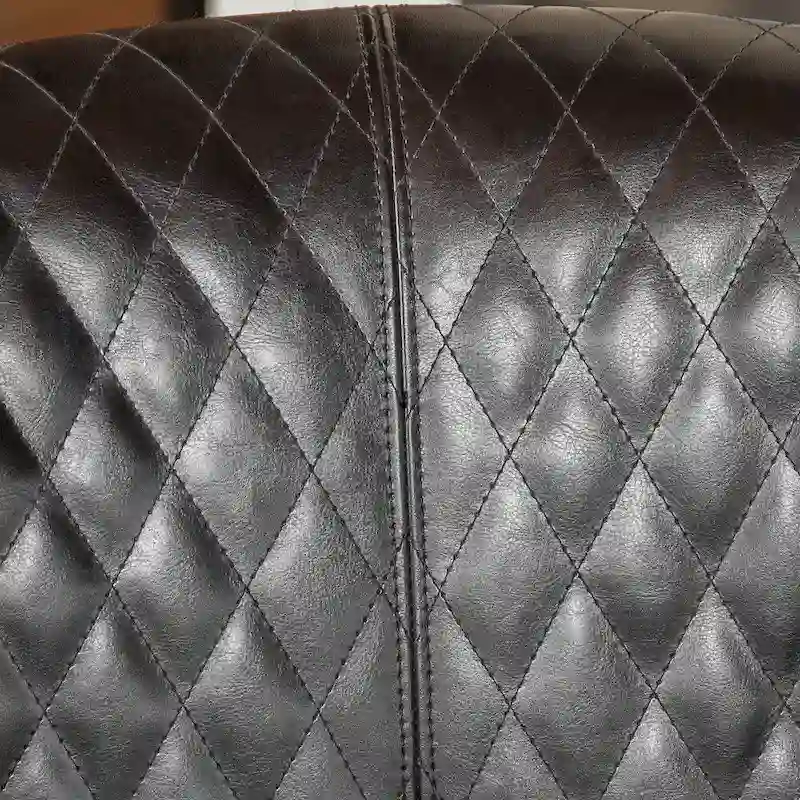 Christopher Knight Home Mia Black Bonded Leather Quilted Club Chair
