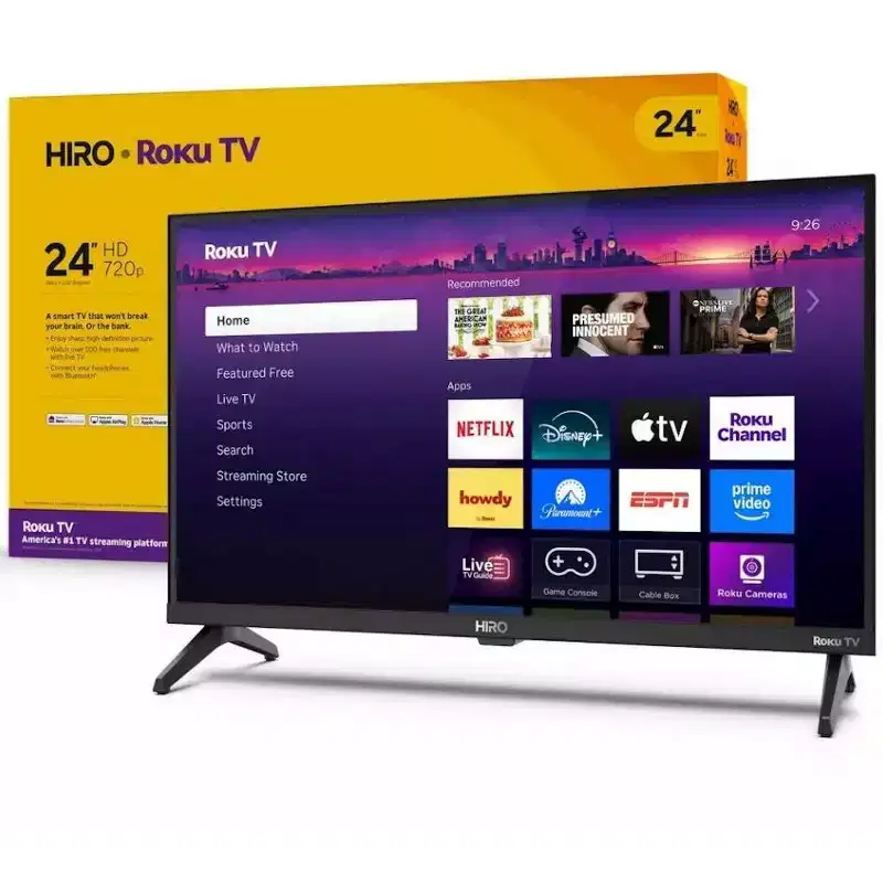 Refurbished: Hiro Roku 24 720p HD Smart Flat Screen LED Roku TV with Dolby Audio for Streaming H24C2C4 Manufacturer Refurbished